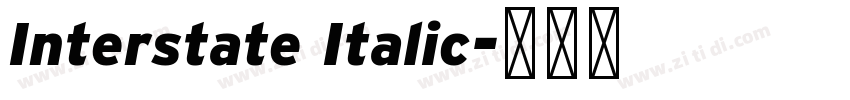 Interstate Italic字体转换